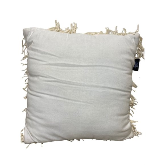 Cynthia Rowley minimalist off-white accent pillow 100% cotton - Picture 3 of 3